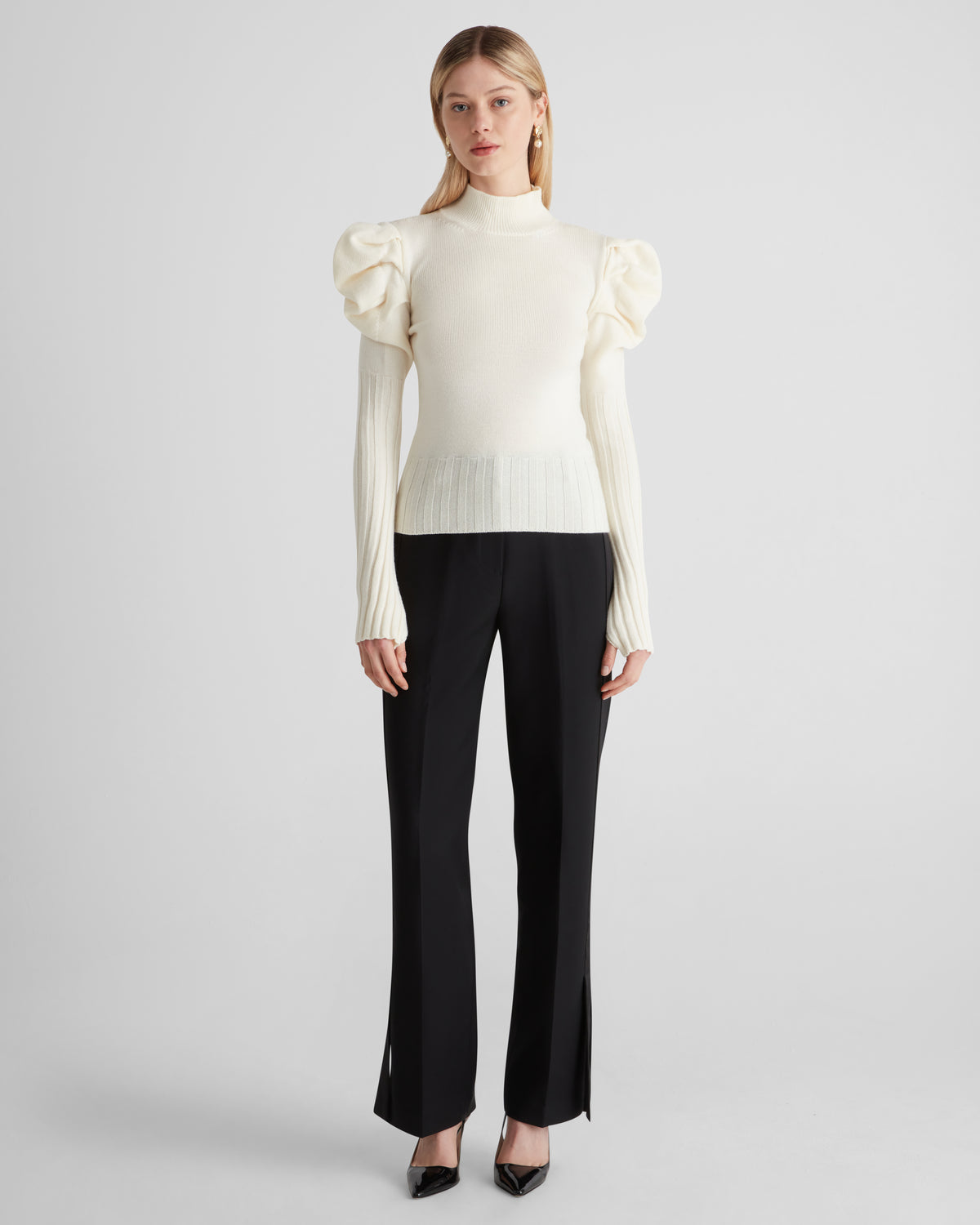 Vittorio Knit Sweater in ivory Zegna Cashwool® Merino Wool