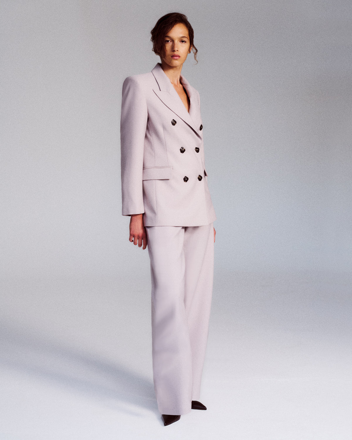 Sugar Blazer in taupe Wool Crepe