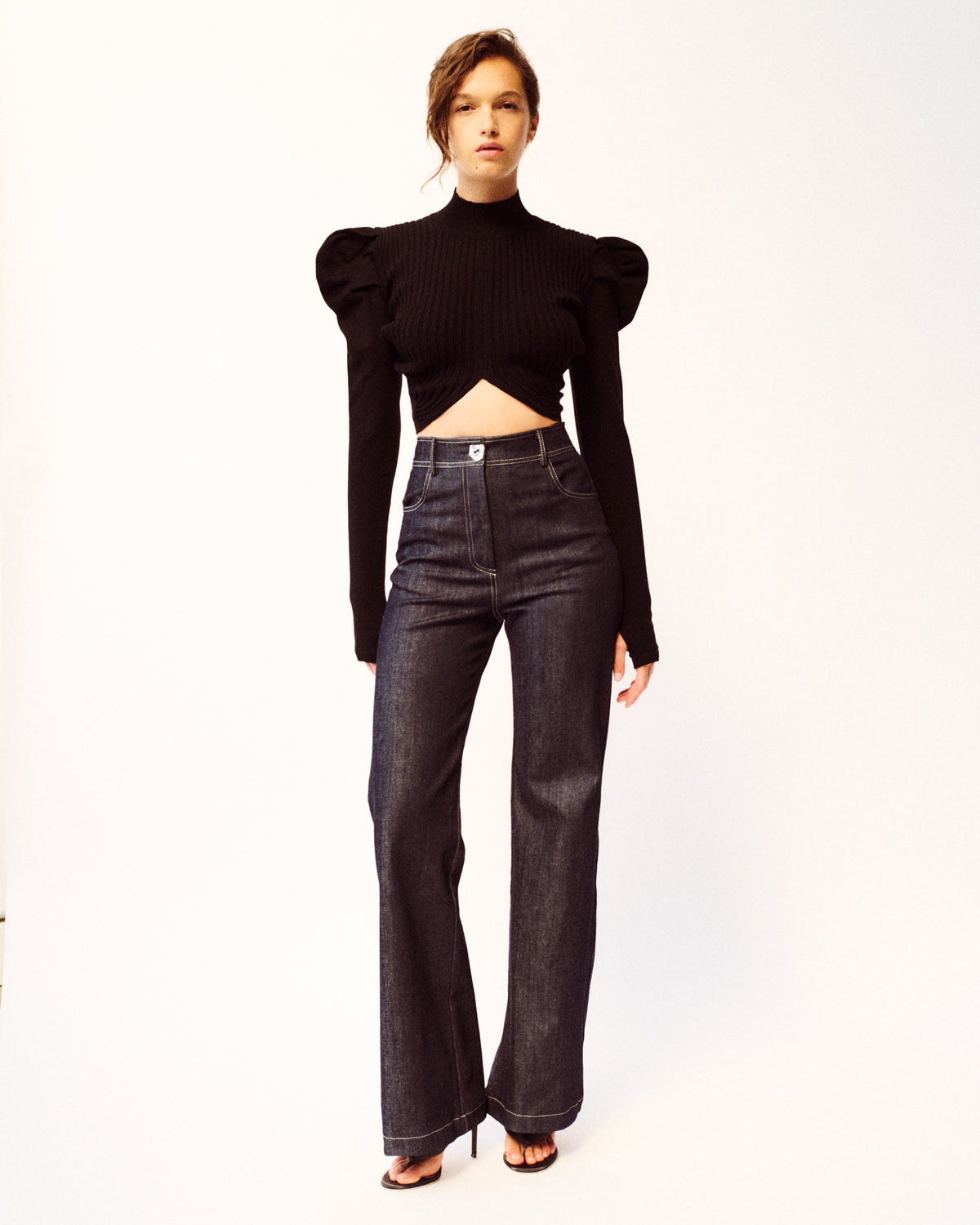 Vasarely Knit Top in black Viscose