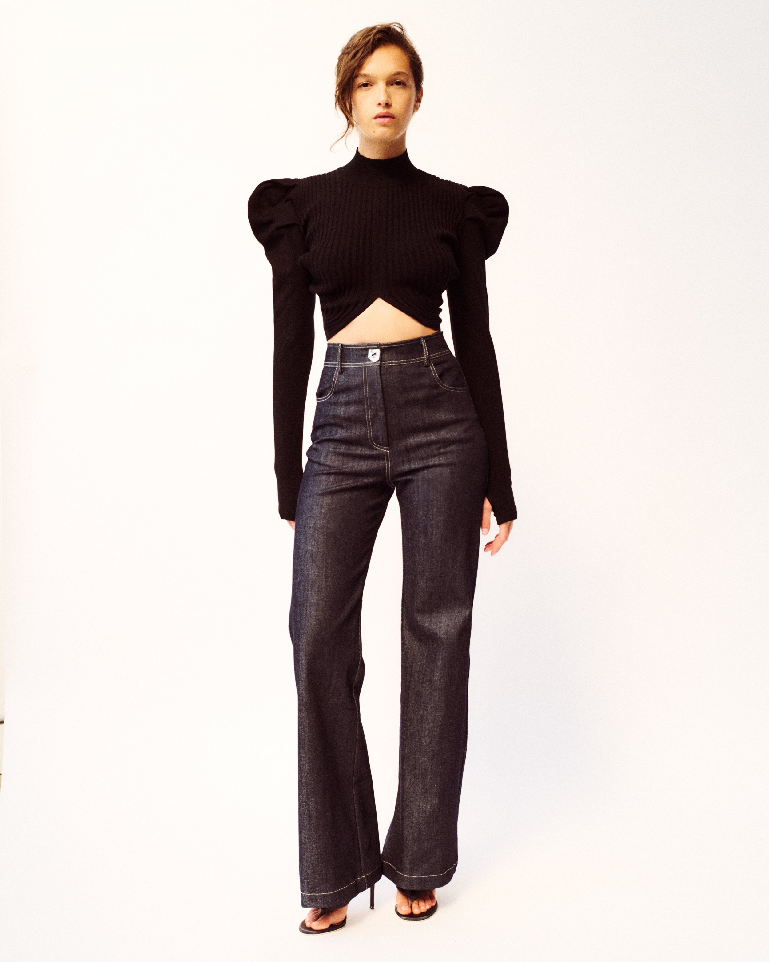 Vasarely Knit Top in black Viscose