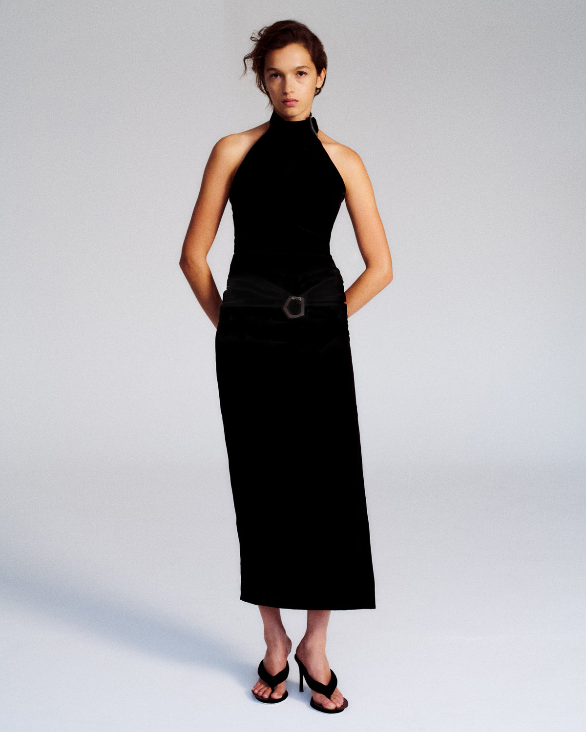 Deacon Top in black Silk Velvet