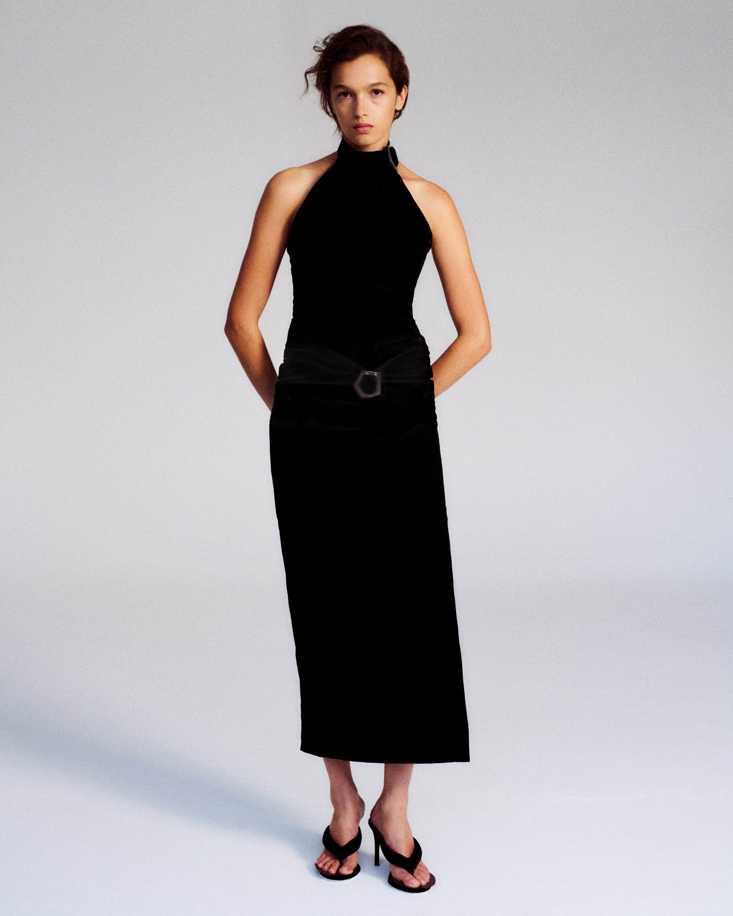 Deacon Top in black Silk Velvet