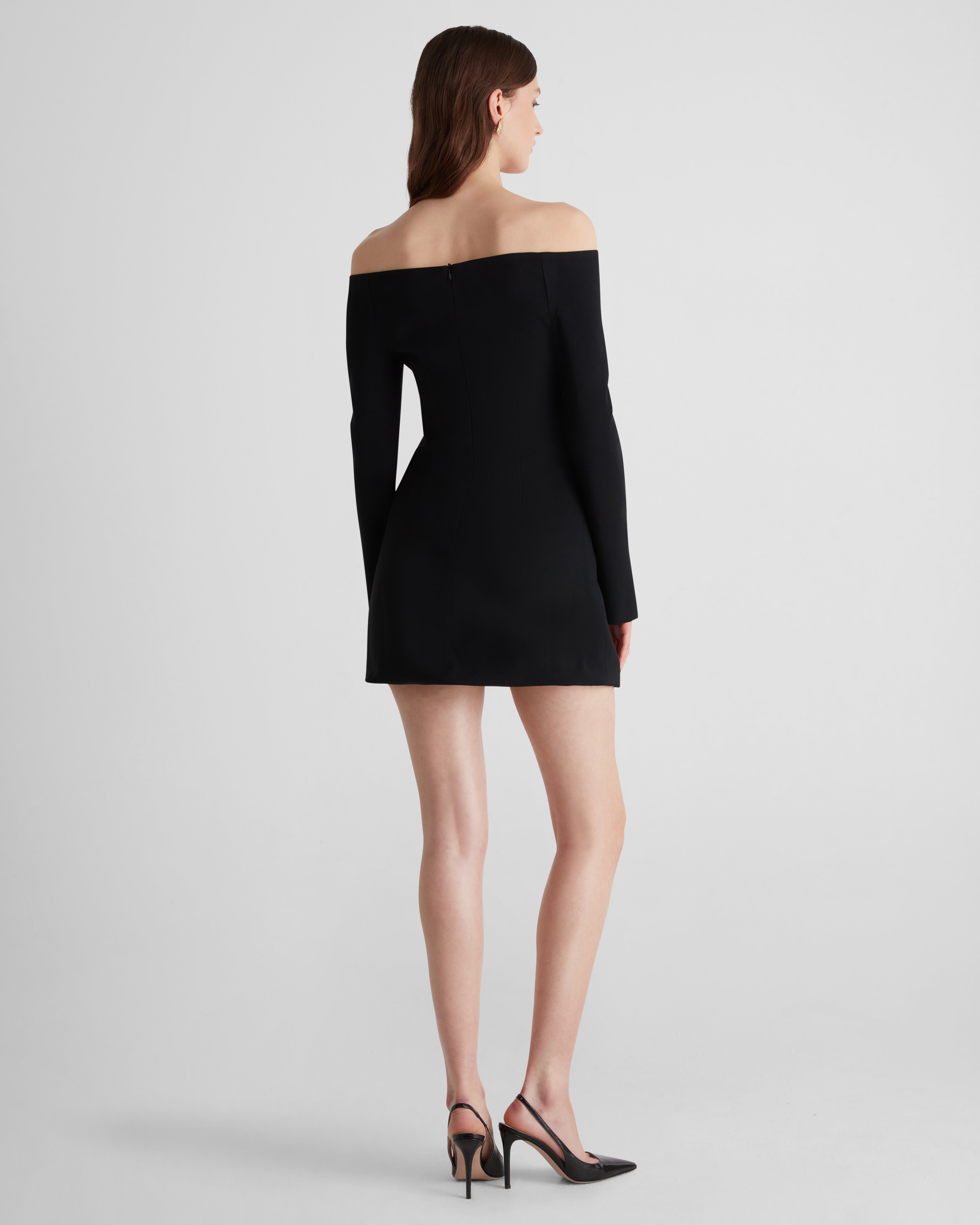 Marino dress off-the-shoulder intentional form