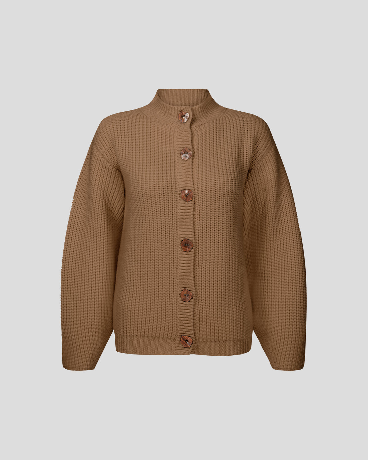 Mario Knit Cardigan in camel Zegna Cashwool® Merino Wool