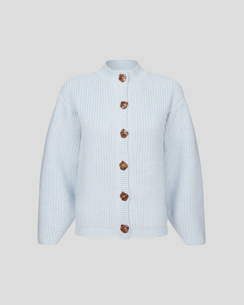 Mario cardigan in Zegna merino wool with horn buttons