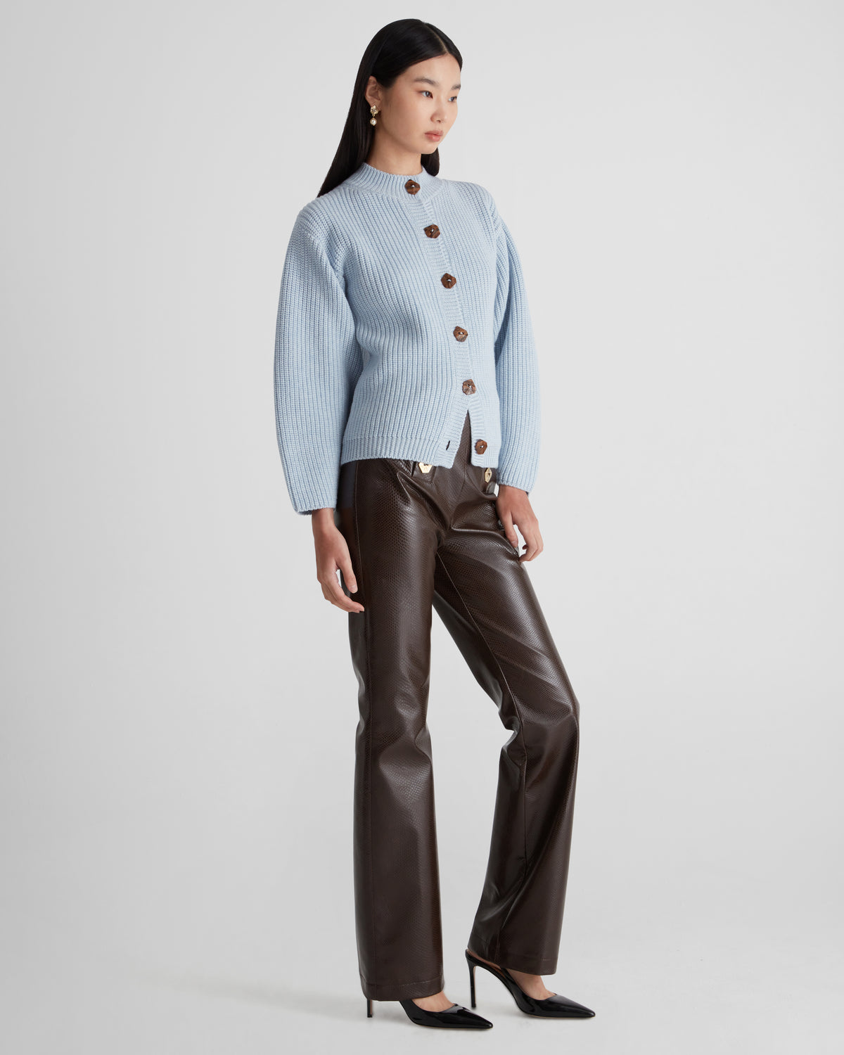 Mario Knit Cardigan in baby blue Zegna Cashwool® Merino Wool