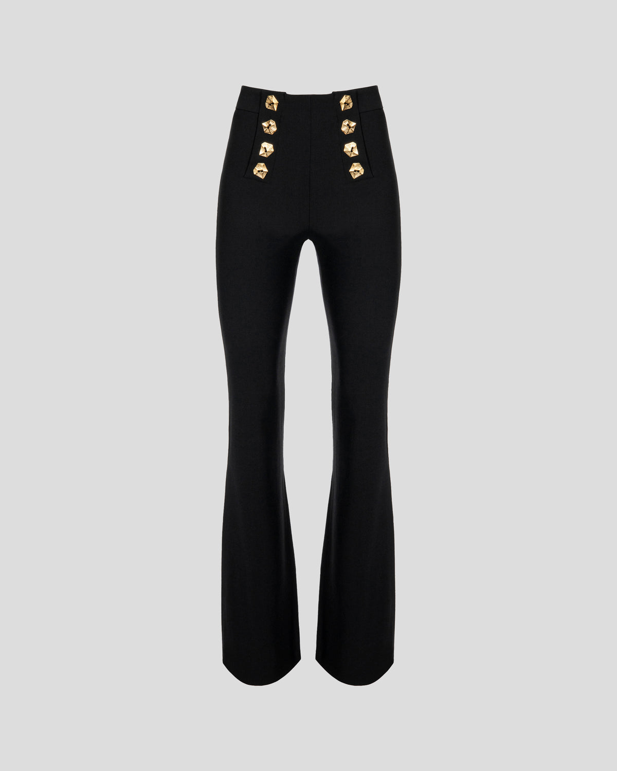 Matisse trousers with a sculptural high-rise flared leg