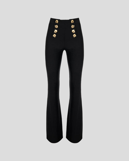 Matisse trousers with a sculptural high-rise flared leg