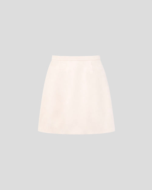 Minnie skort in double crêpe wool with structured intent