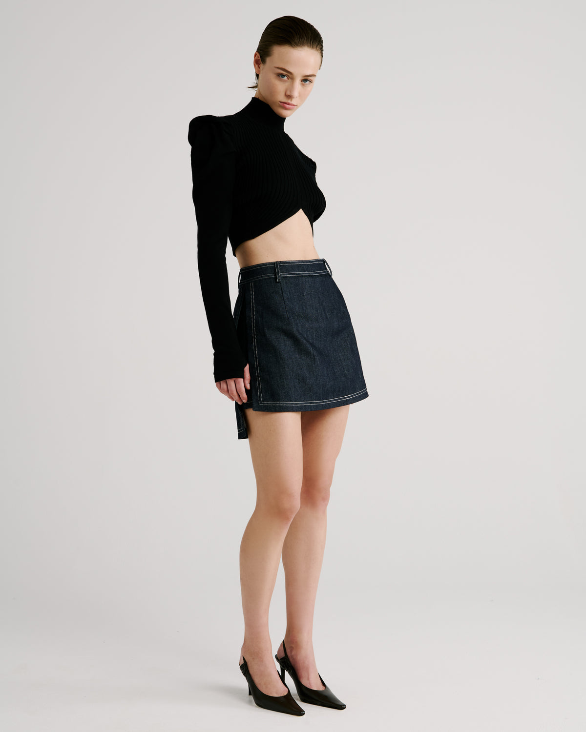 Minnie Skort in blue GOTS-Certified Organic Denim