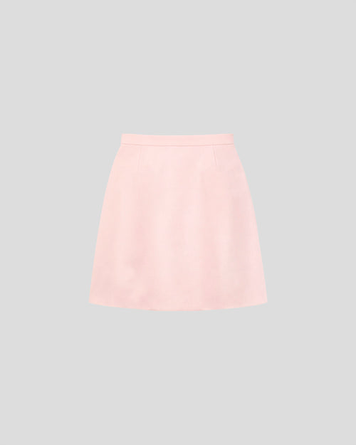 Minnie skort in double crepe wool with controlled precision