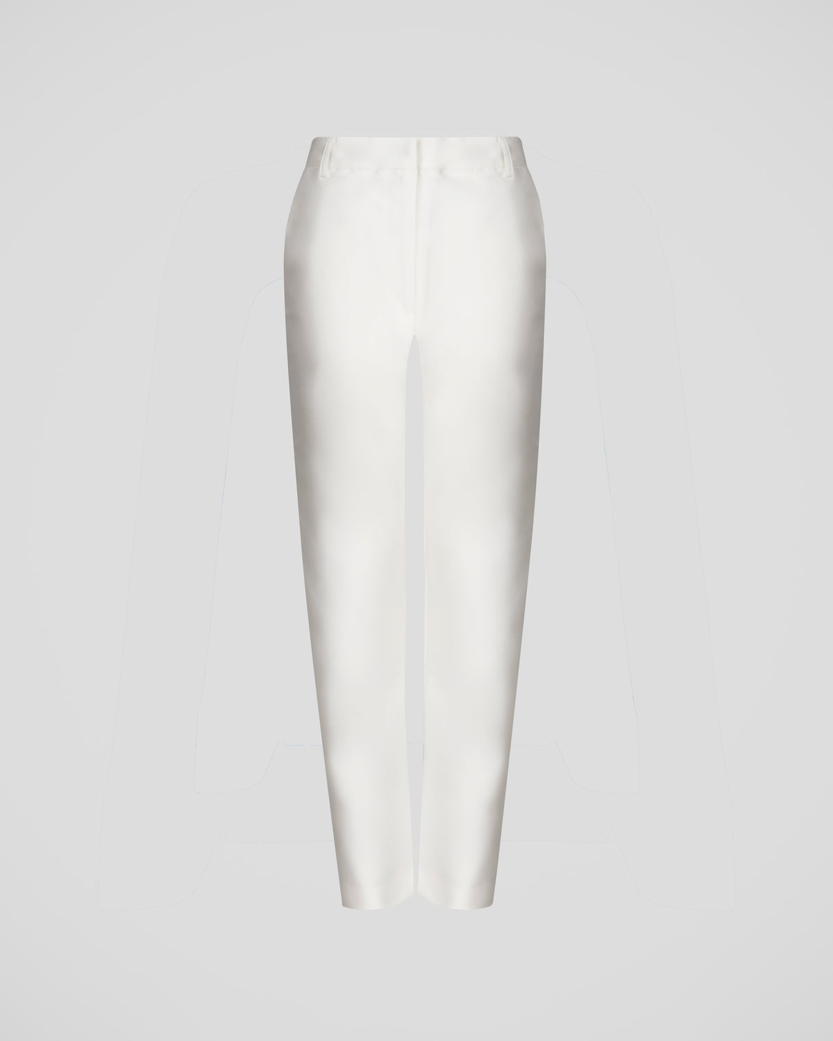 New York straight-leg trousers in sculptural silk mikado