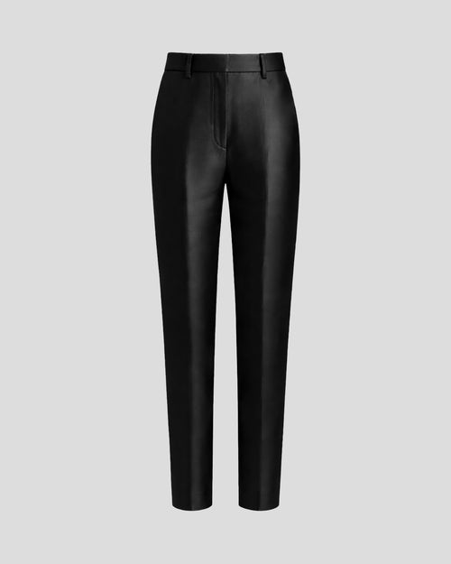 New York trousers in sculptural straight-leg silk mikado
