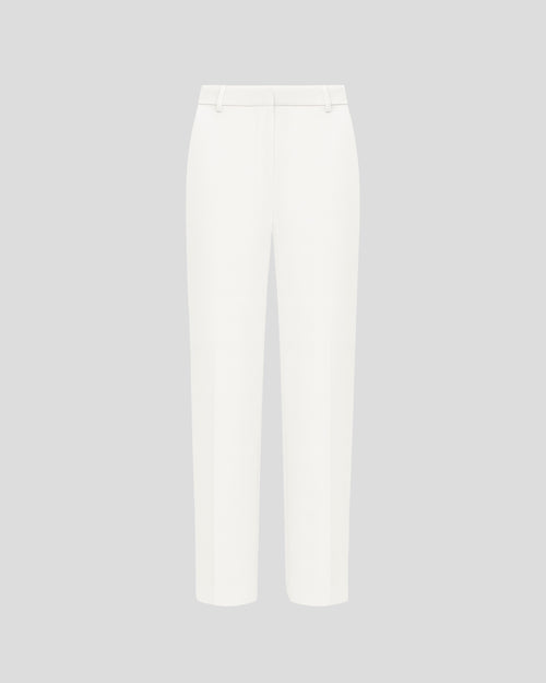 New York trousers in sculptural straight-leg cady