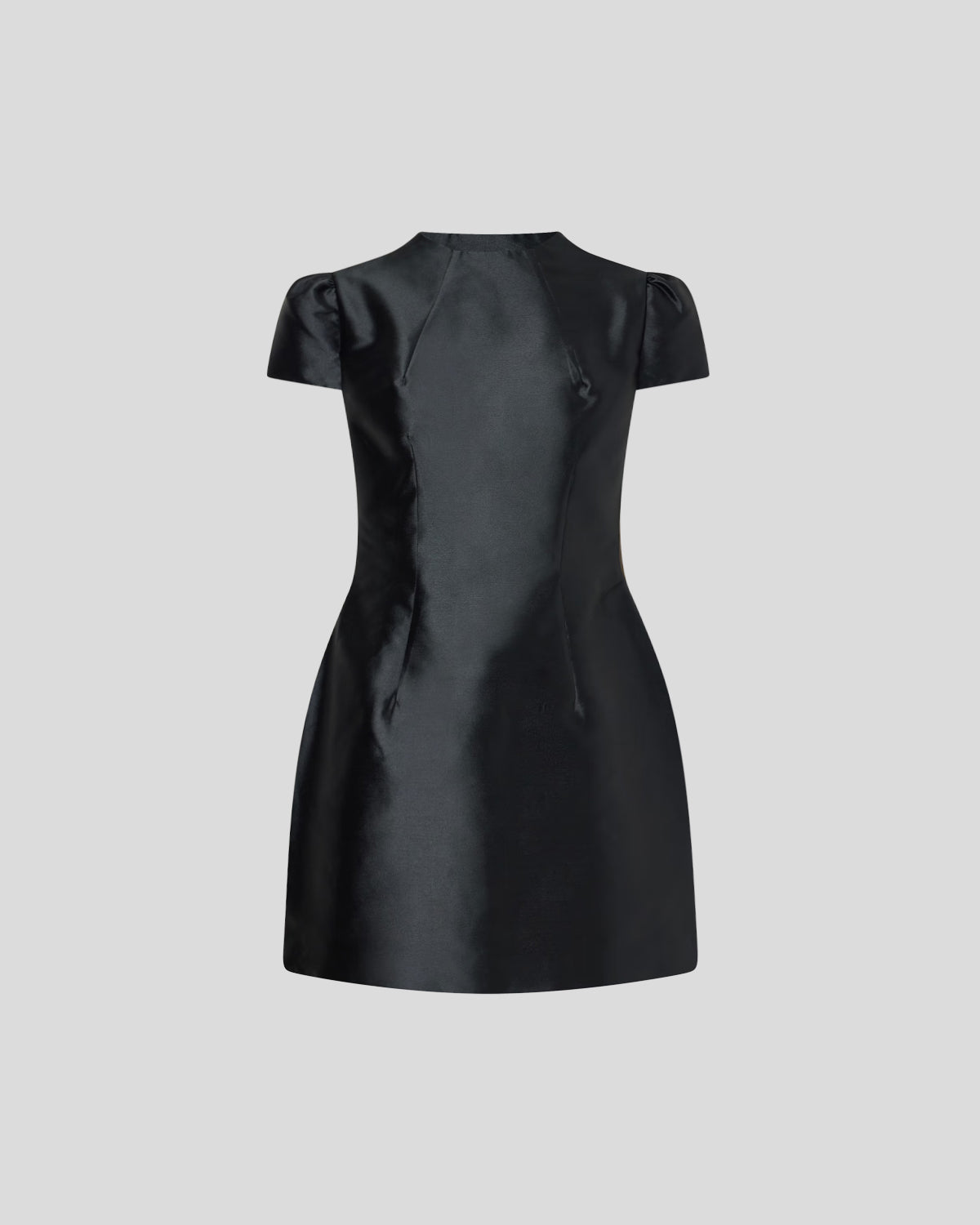 Nilufar dress in silk mikado with capped sleeves
