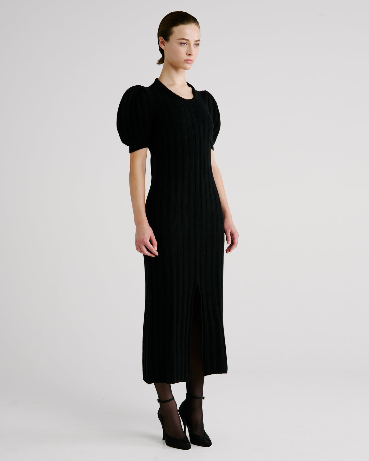 Ono Knit Dress in black Zegna Cashwool® Merino Wool