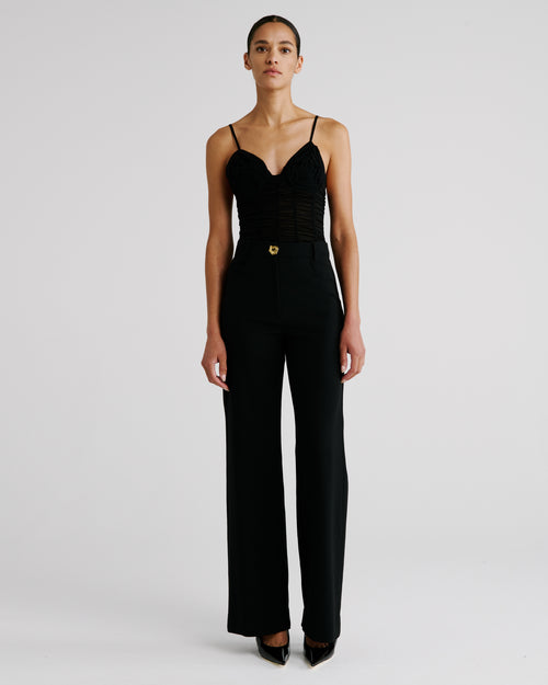 Francis Trousers in black Wool Crepe