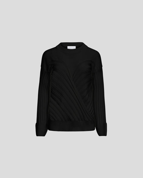 Renny jumper in cashmere blend with sculptural ribbed motif