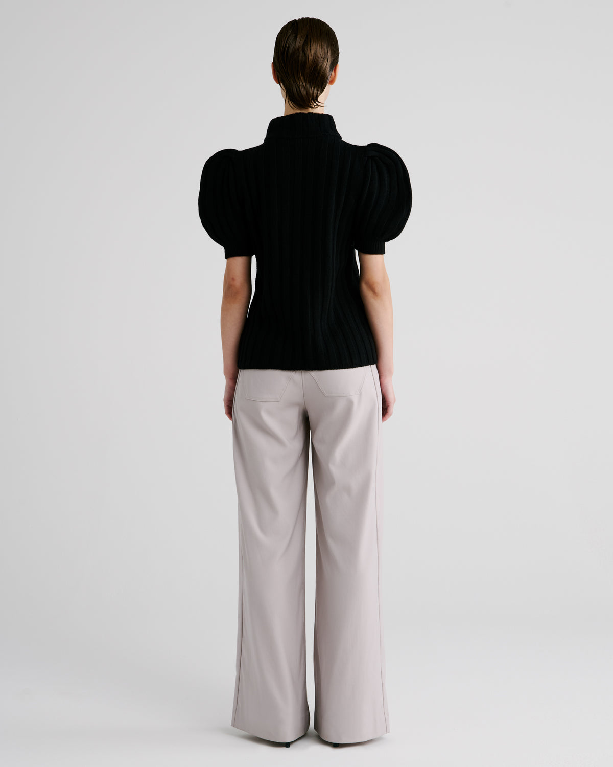 Riley Knit Sweater in black Zegna Cashwool® Merino Wool