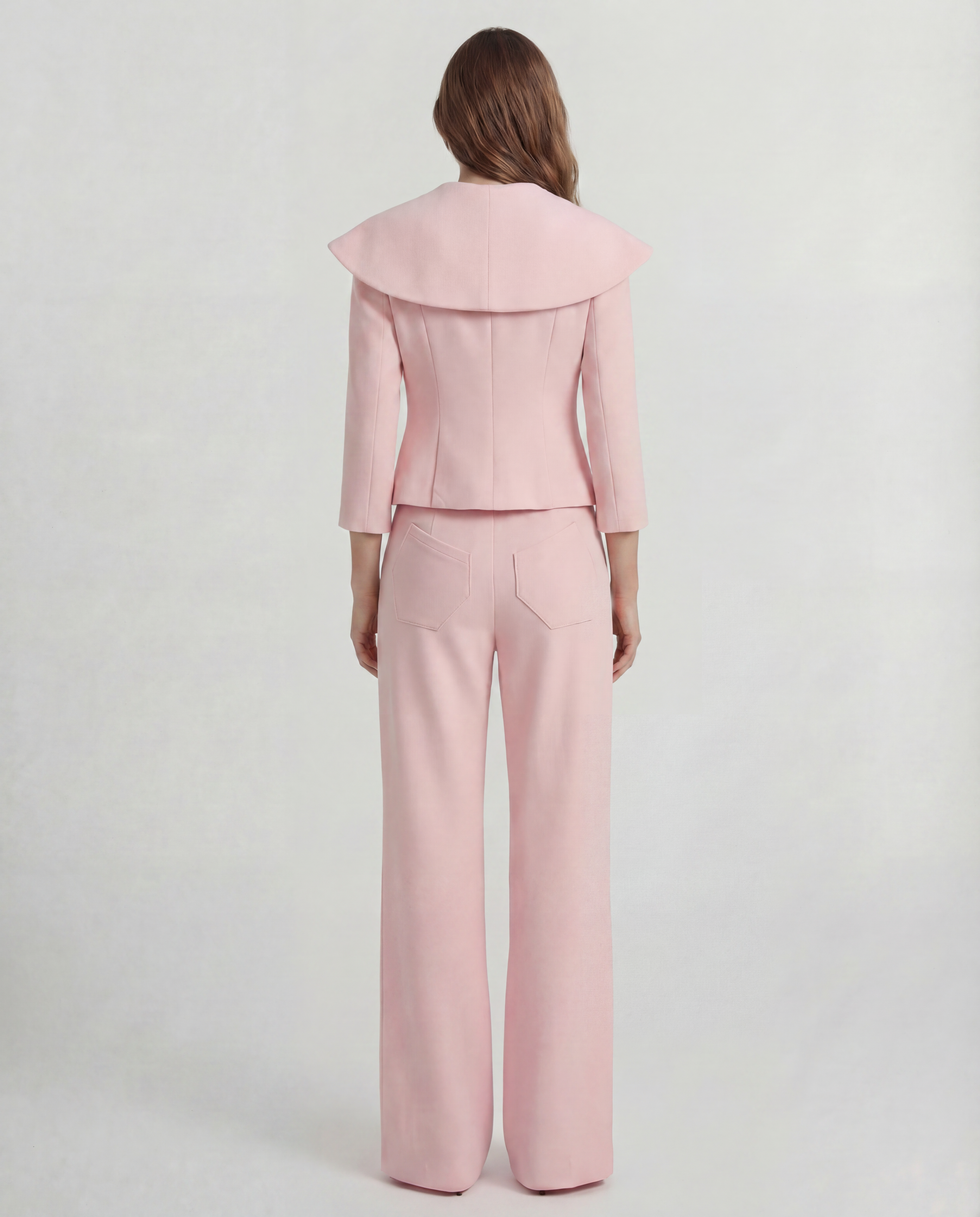 Rota trousers in double crepe wool with refined pleats