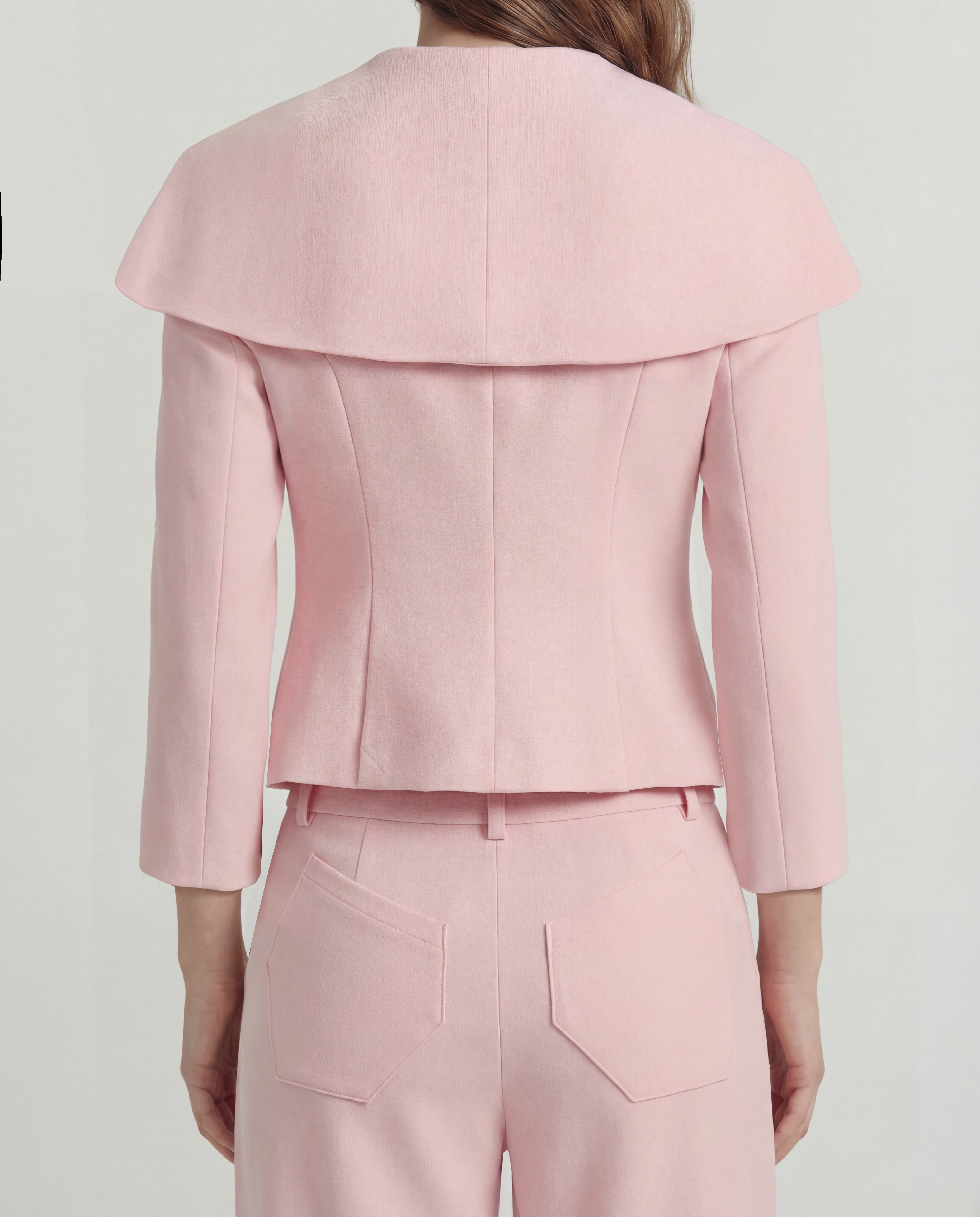 Rota trousers in double crepe wool with refined pleats