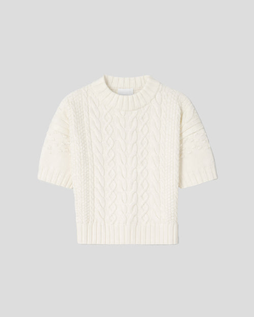 Ruscha jumper in a sculptural Zegna merino wool cable knit