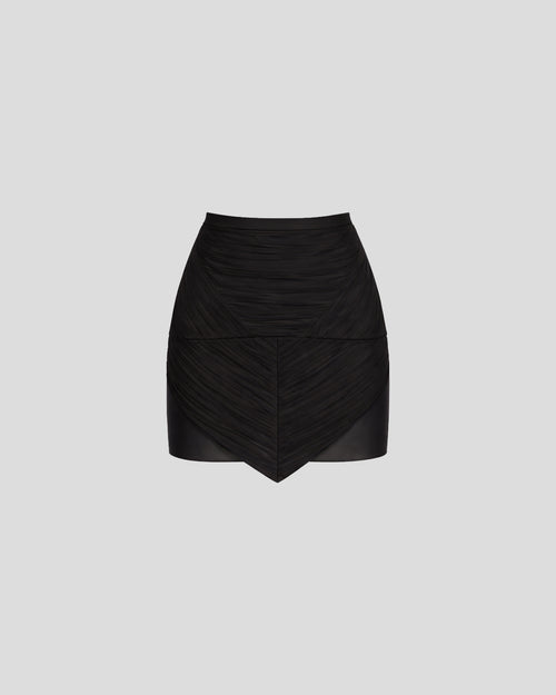 Sam skirt with sculptural silk crêponne and cady satin