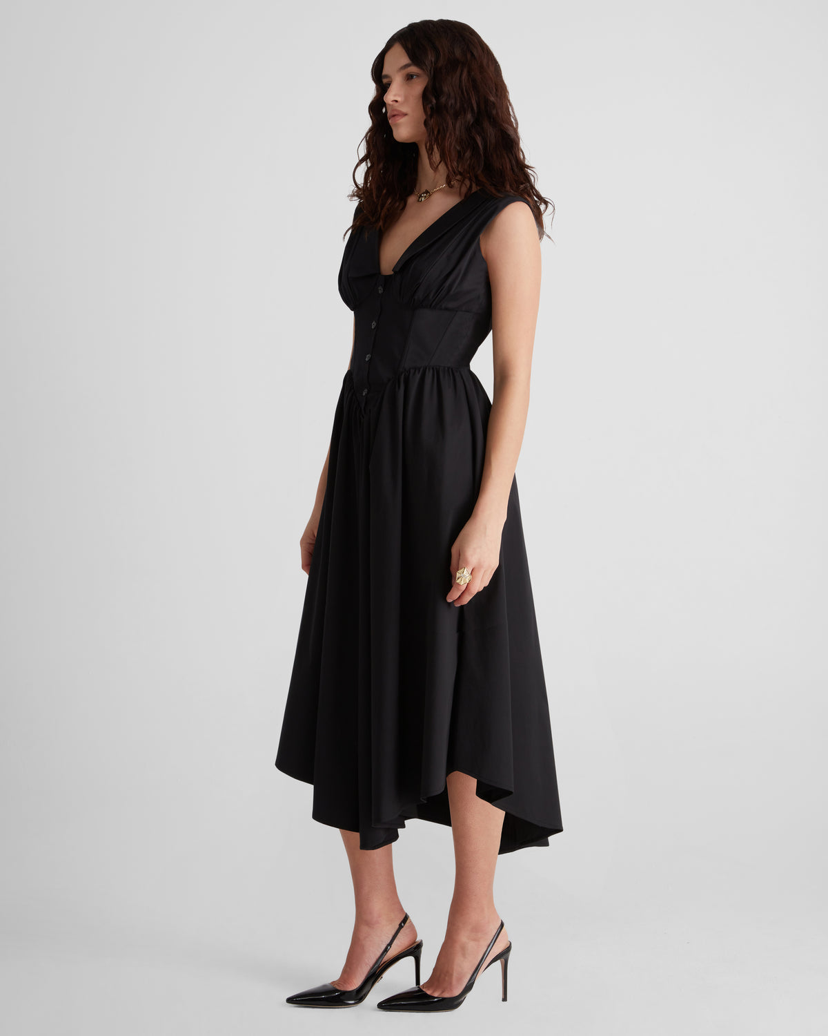 Santos Dress in black Comfort Cotton