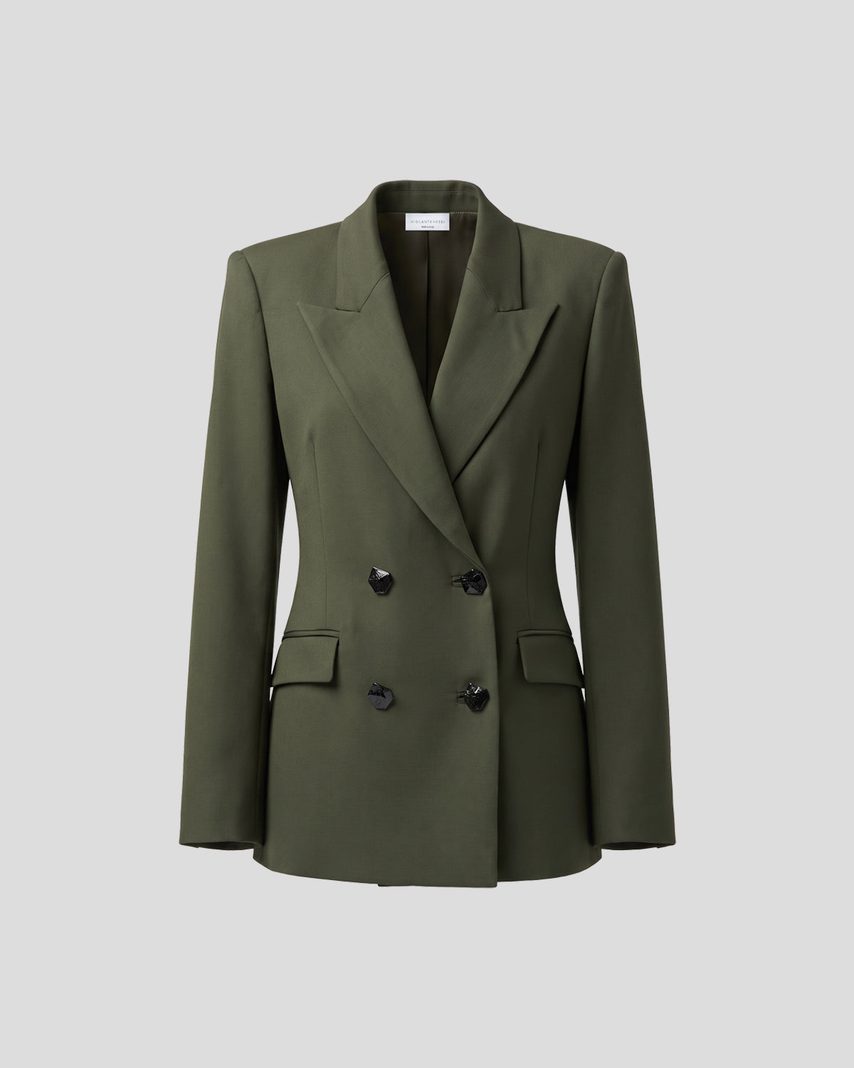 Sir Blazer in green Wool Crepe
