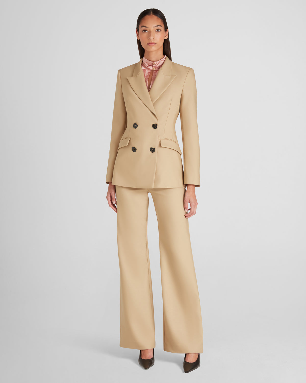 Sir blazer in wool crepe with structured intent