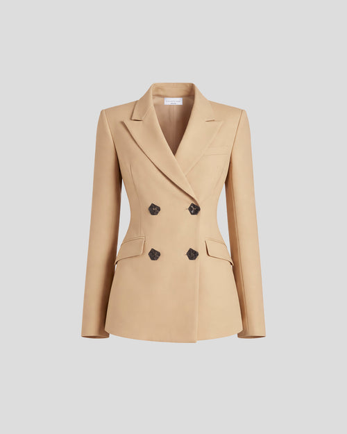Sir blazer in wool crepe with structured intent