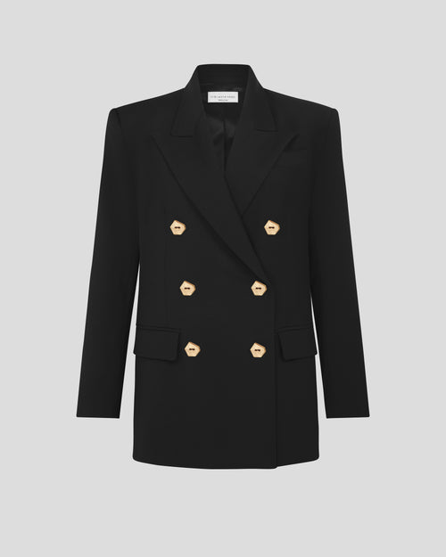 Sugar blazer in double-breasted wool with structured intent