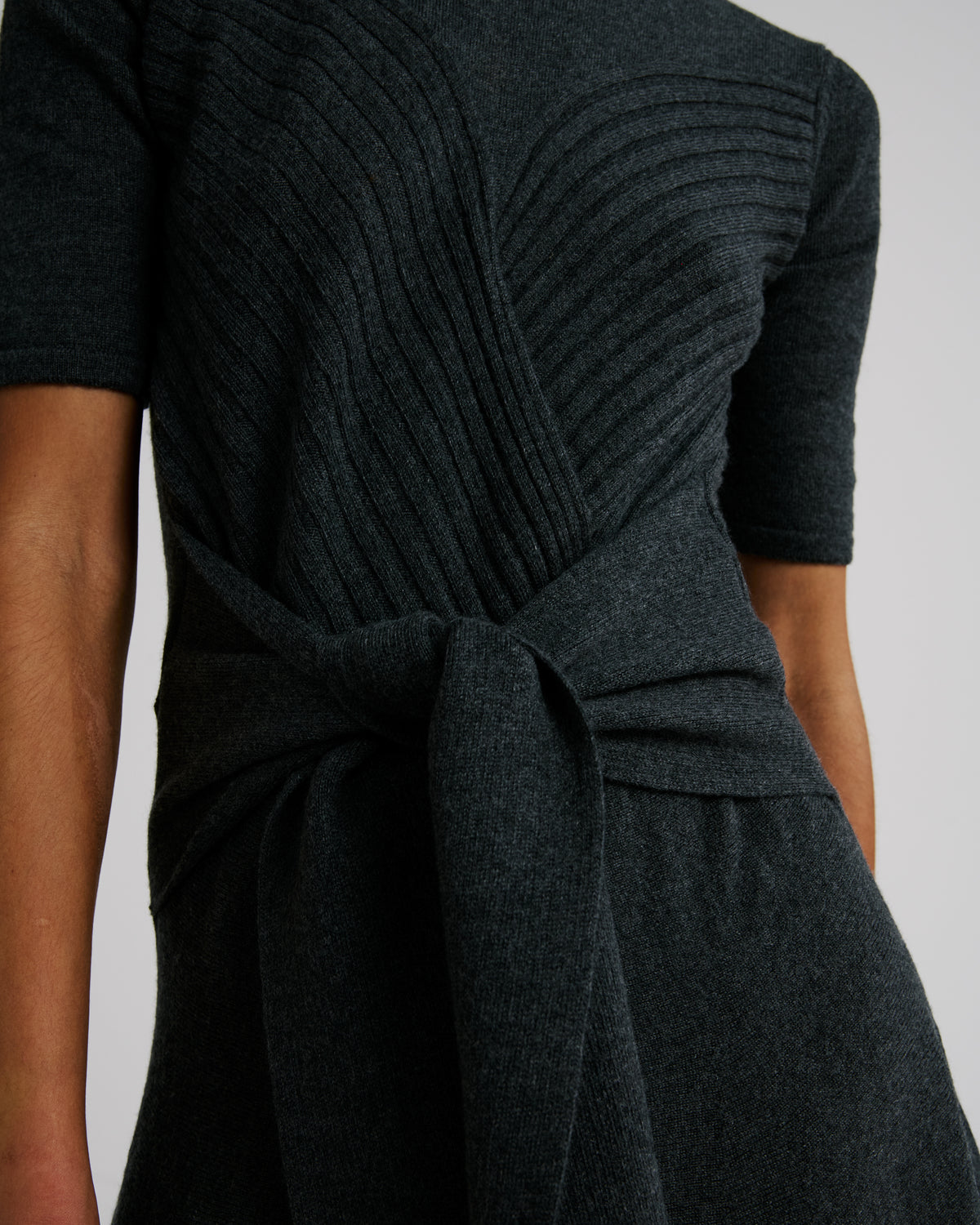 Takashi Knit Dress in grey Zegna Cashwool® Merino Wool