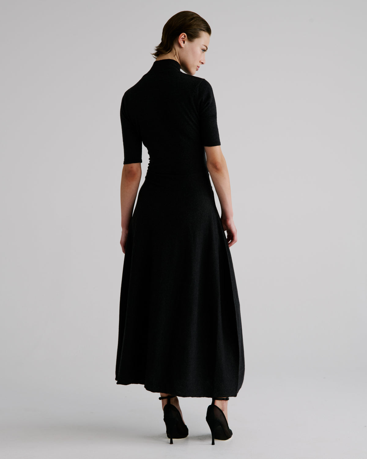 Takashi Knit Dress in black forest green Zegna Cashwool® Merino Wool