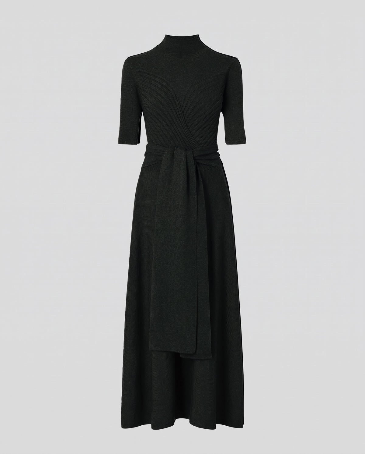 Takashi Knit Dress in black forest green Zegna Cashwool® Merino Wool