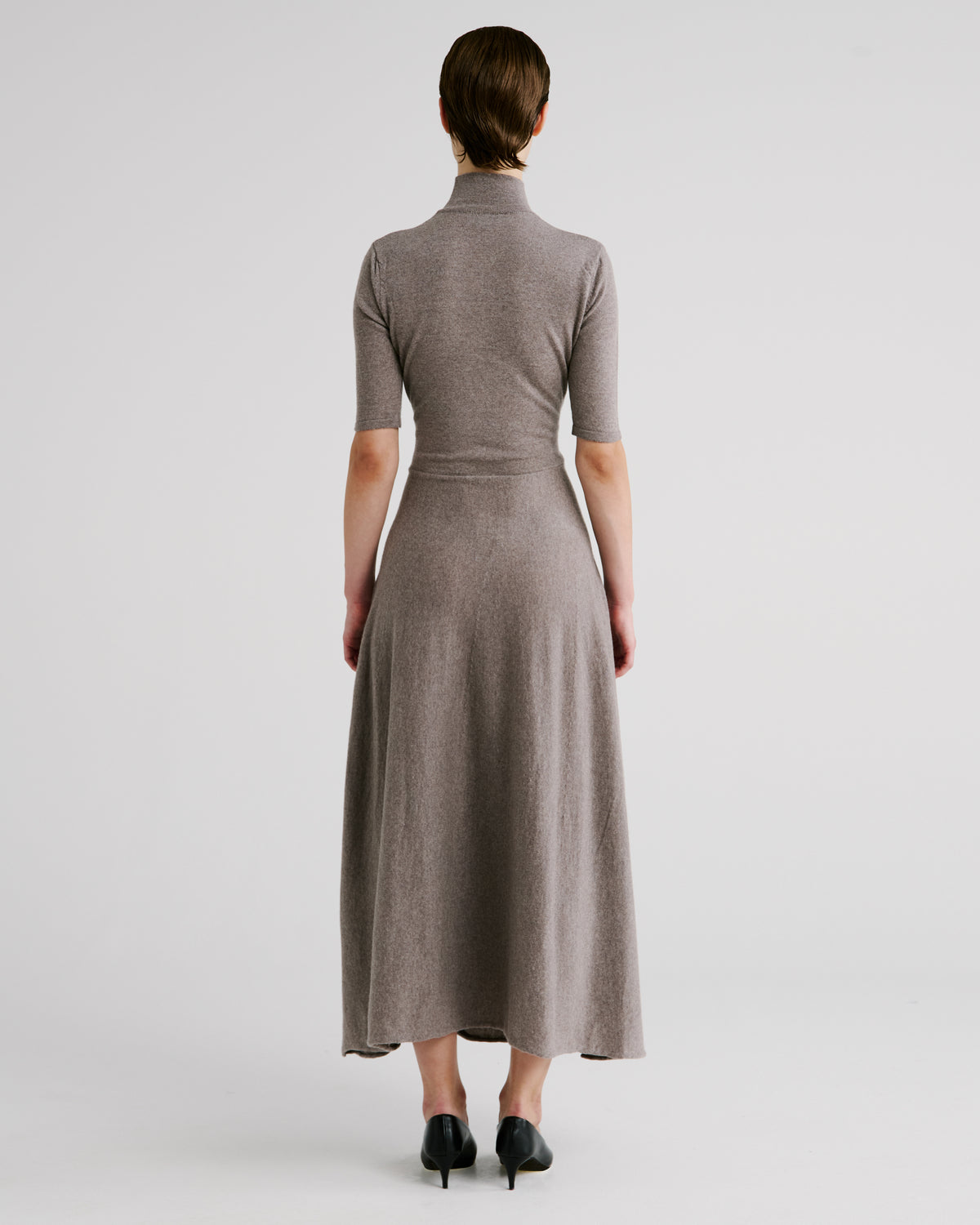 Takashi Knit Dress in taupe Zegna Cashwool® Merino Wool