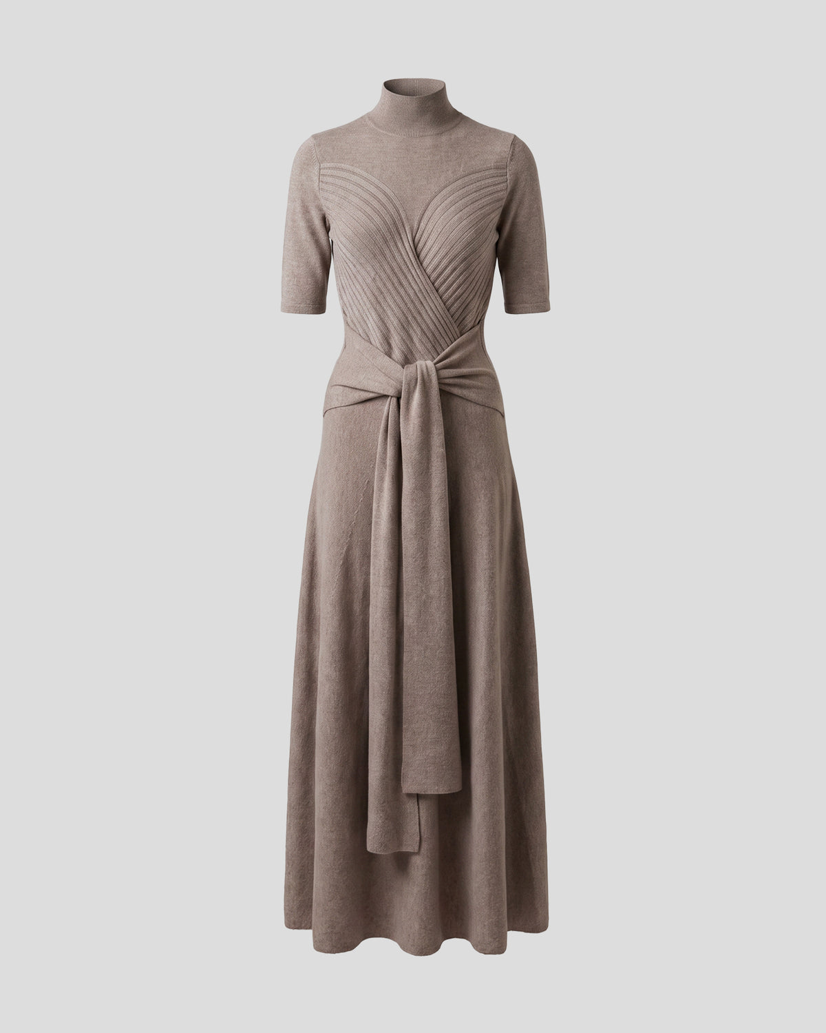 Takashi Knit Dress in taupe Zegna Cashwool® Merino Wool