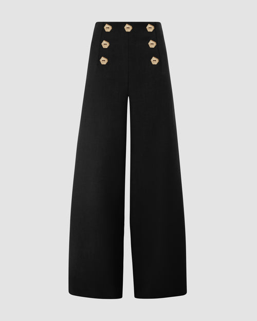 Tano trousers with a high waist and sculptural wide leg