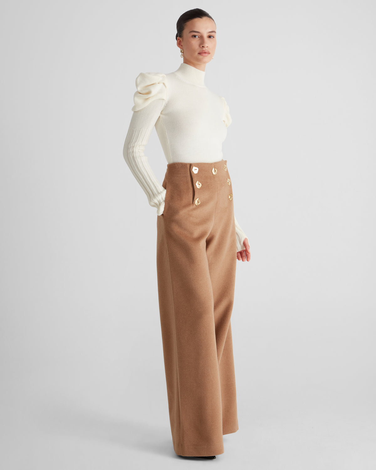 Tano Trousers in Zibellino Baby Camel