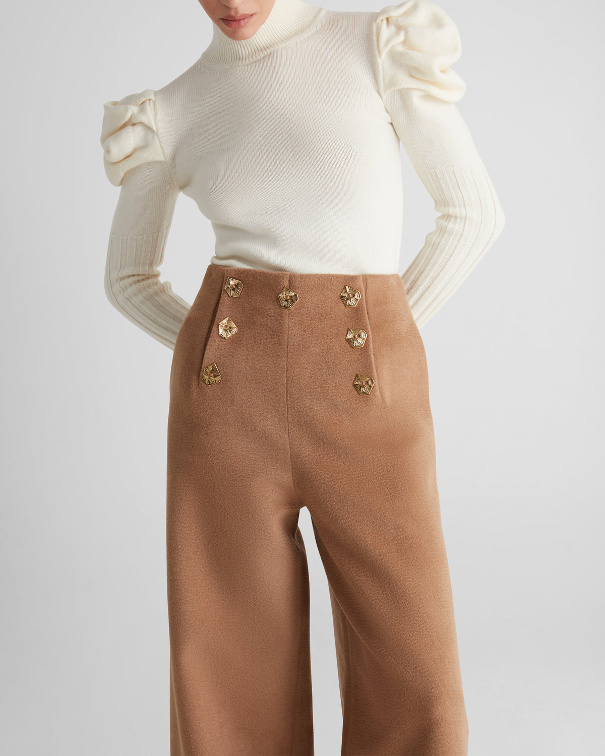 Tano Trousers in Zibellino Baby Camel
