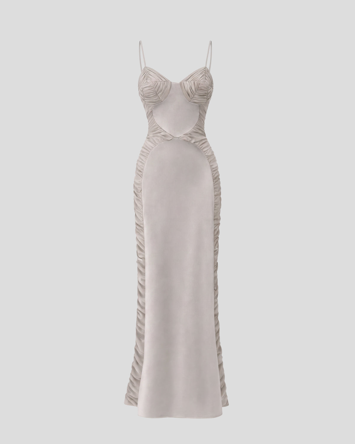Tetsuya Dress in taupe Sable Cady