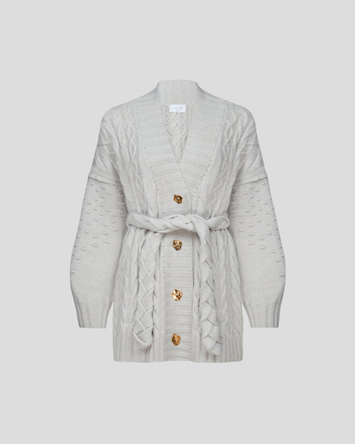 Tracey Knit cardigan in sculptural Zegna merino wool
