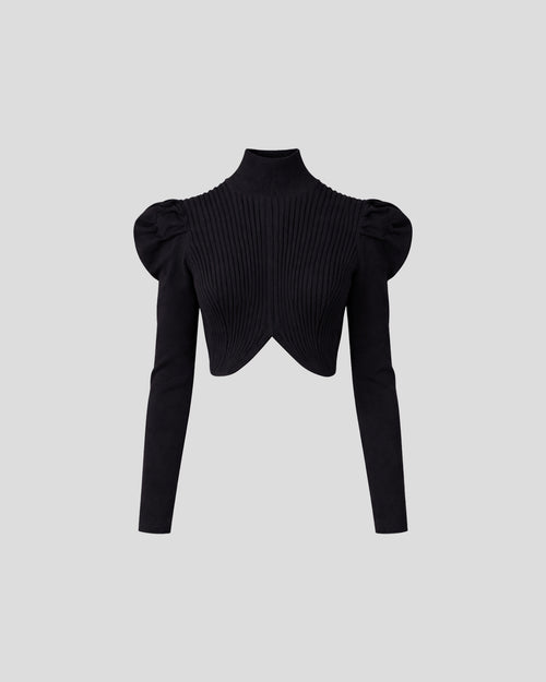 Vasarely Knit Top in black Viscose