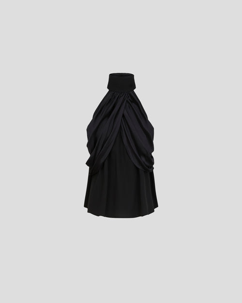 Vasari silk halterneck top with Intentional Form