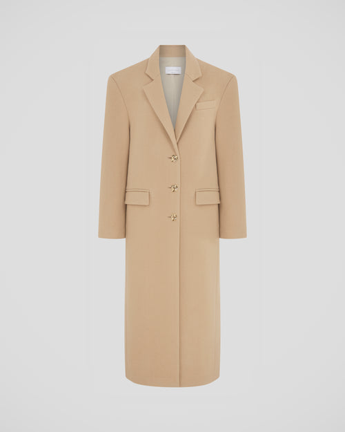 Verga coat in a sculptural cashmere and fine wool blend