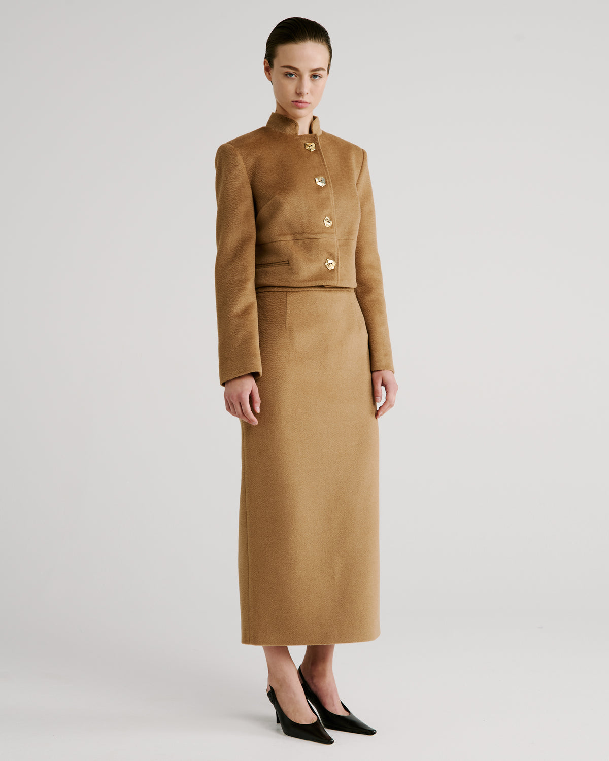 Shea Skirt in Zibellino Baby Camel