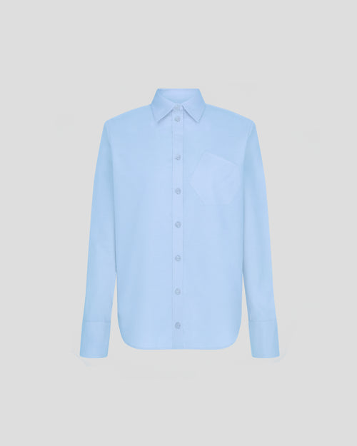 Violi shirt in Oxford cotton for a sculptural silhouette