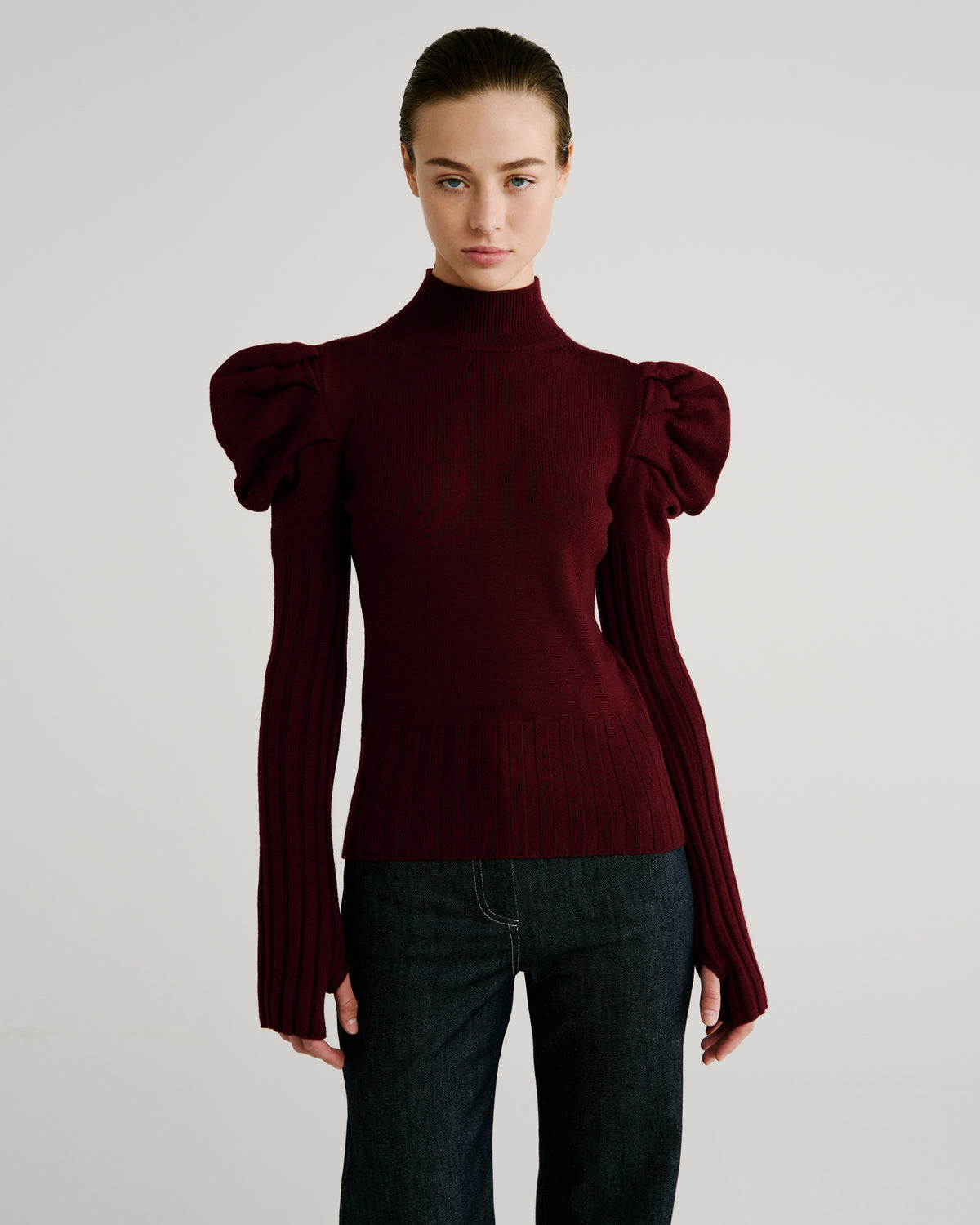 Vittorio Knit Sweater in burgundy Zegna Cashwool® Merino Wool