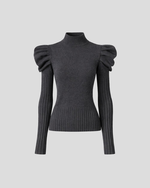Vittorio jumper with a mock-neck in Zegna merino wool