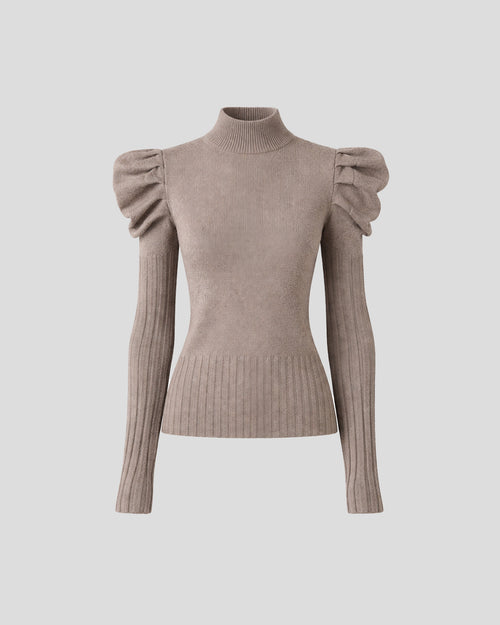 Vittorio jumper with a mock-neck in Zegna merino wool